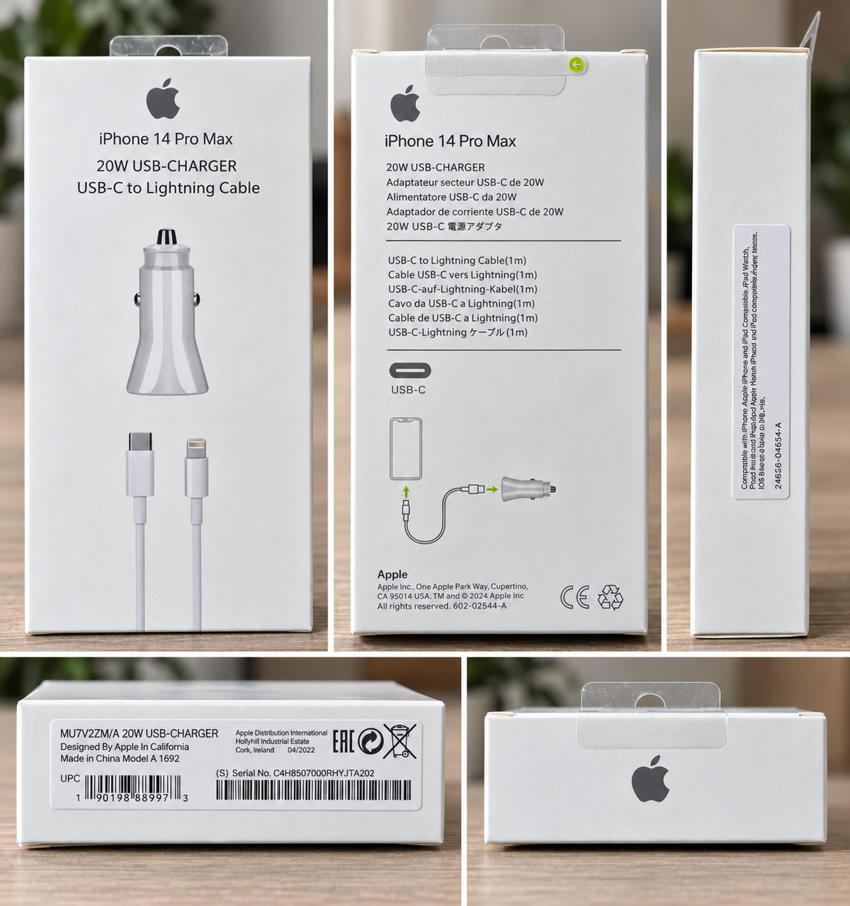 20W USB-C Car Charger & Lightning Cable Set – iPhone Compatible