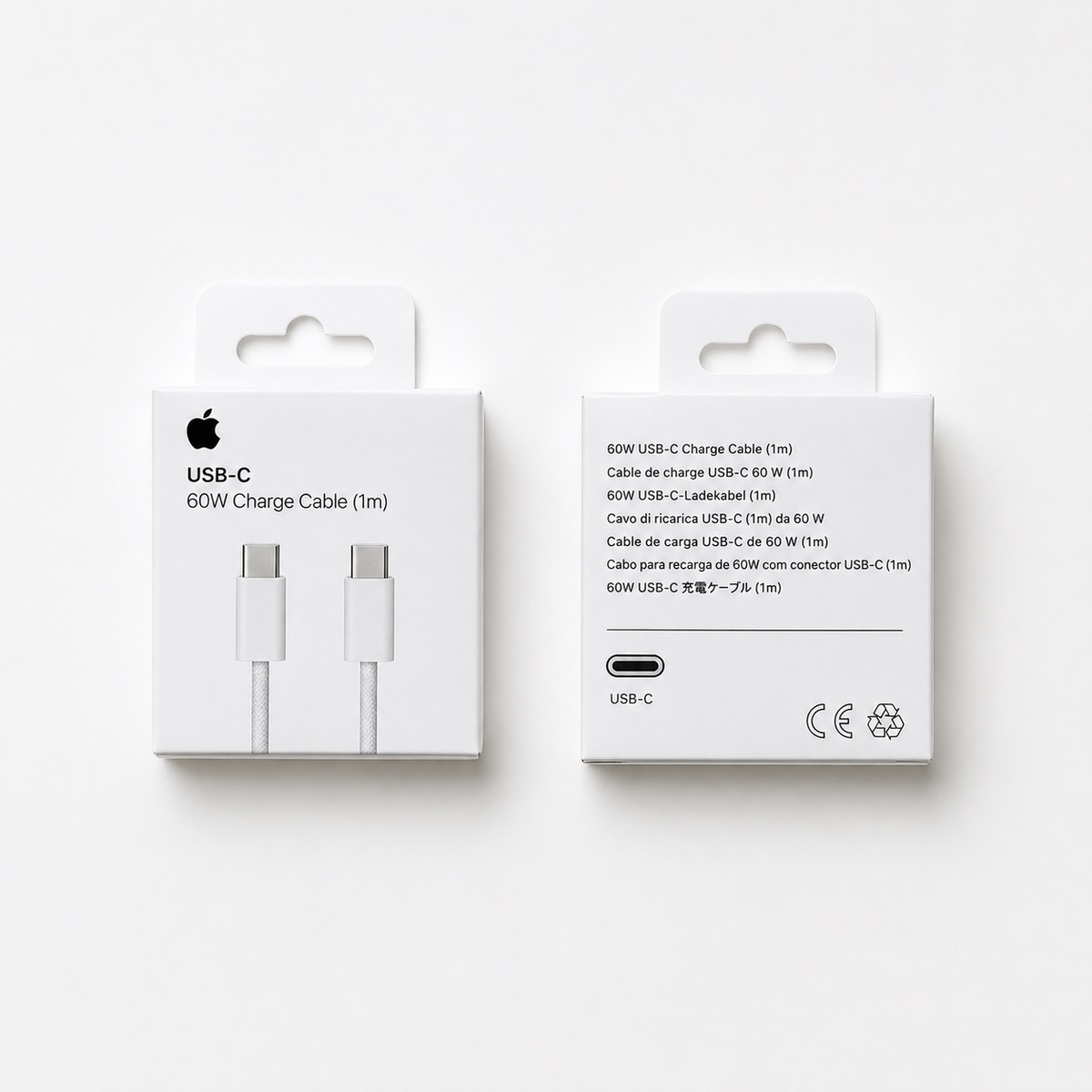 60W USB-C to USB-C Fast Charging Cable – 1M Braided Charger Lead