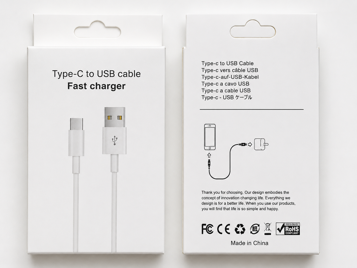 USB to USB-C Fast Charging Cable – Type C Charger Lead