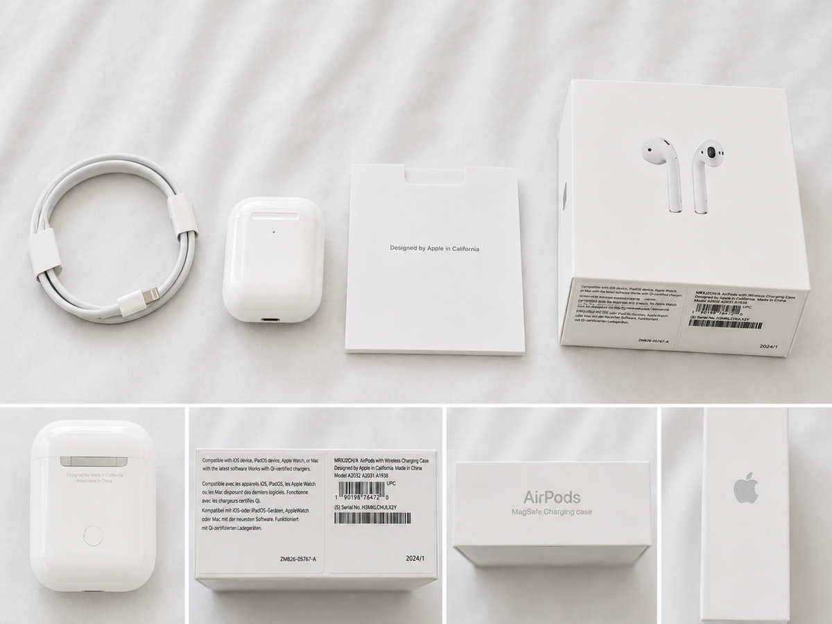 AirPods 2nd Generation Wireless Earbuds with Charging Case & Cable