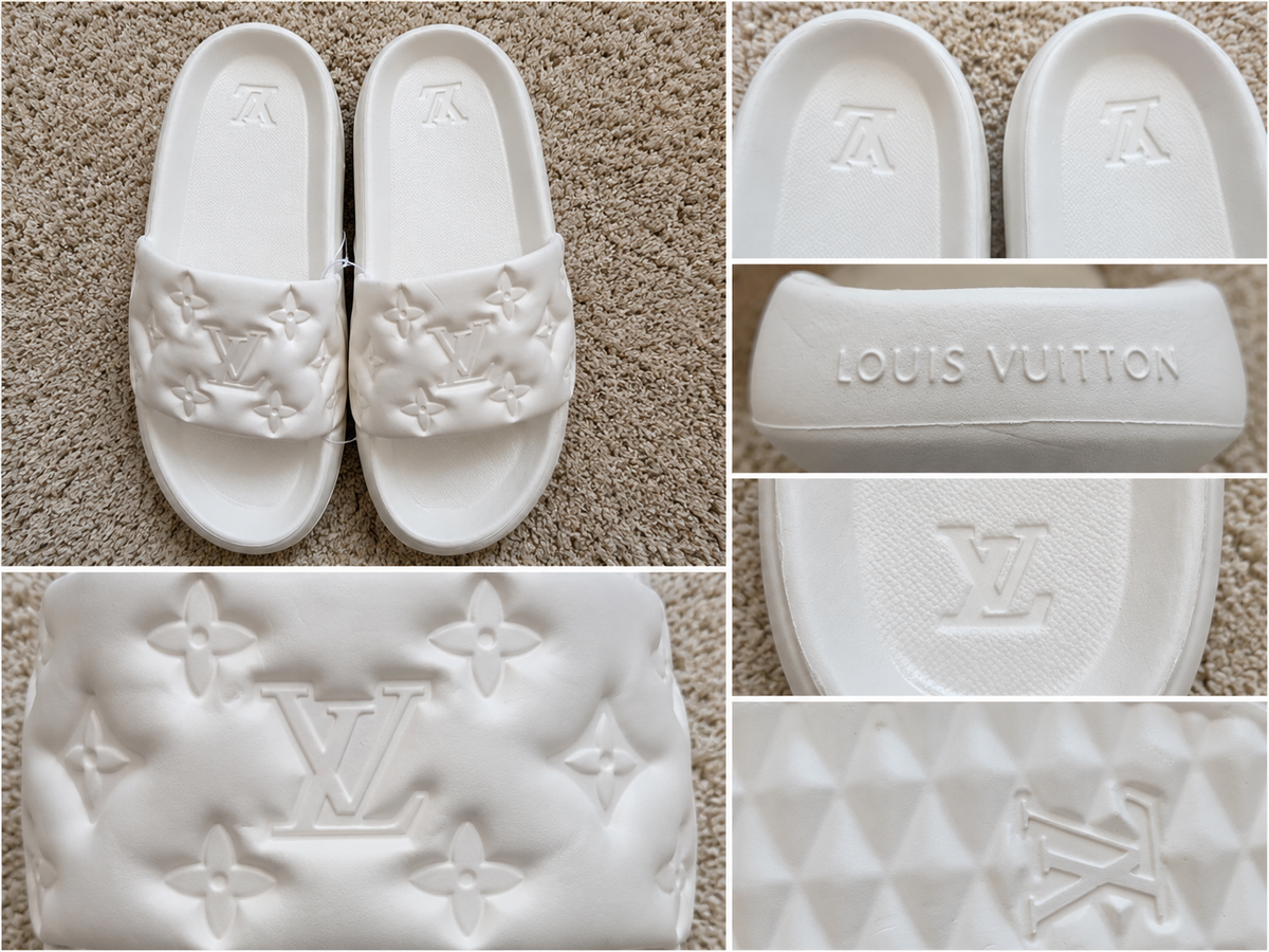 Designer Inspired Monogram Sliders – Black & White