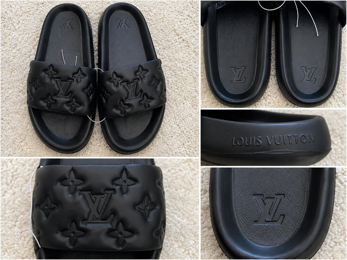 Designer Inspired Monogram Sliders – Black & White