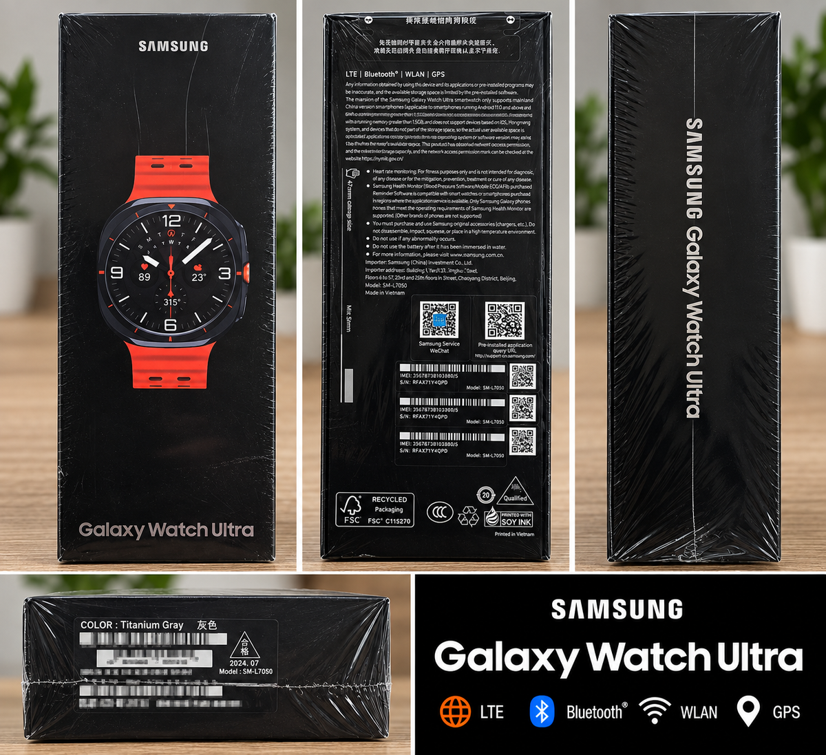 Samsung Galaxy Watch Ultra – LTE / Bluetooth / GPS – Titanium Grey
